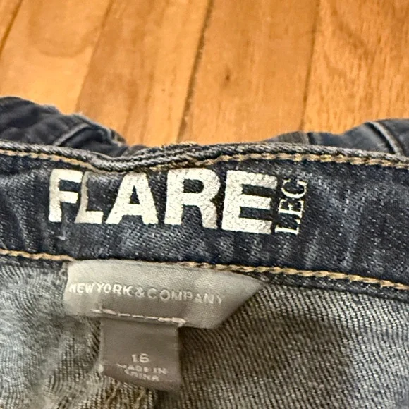 New York & Company Dark Wash Flare Jeans - Picture 2 of 10